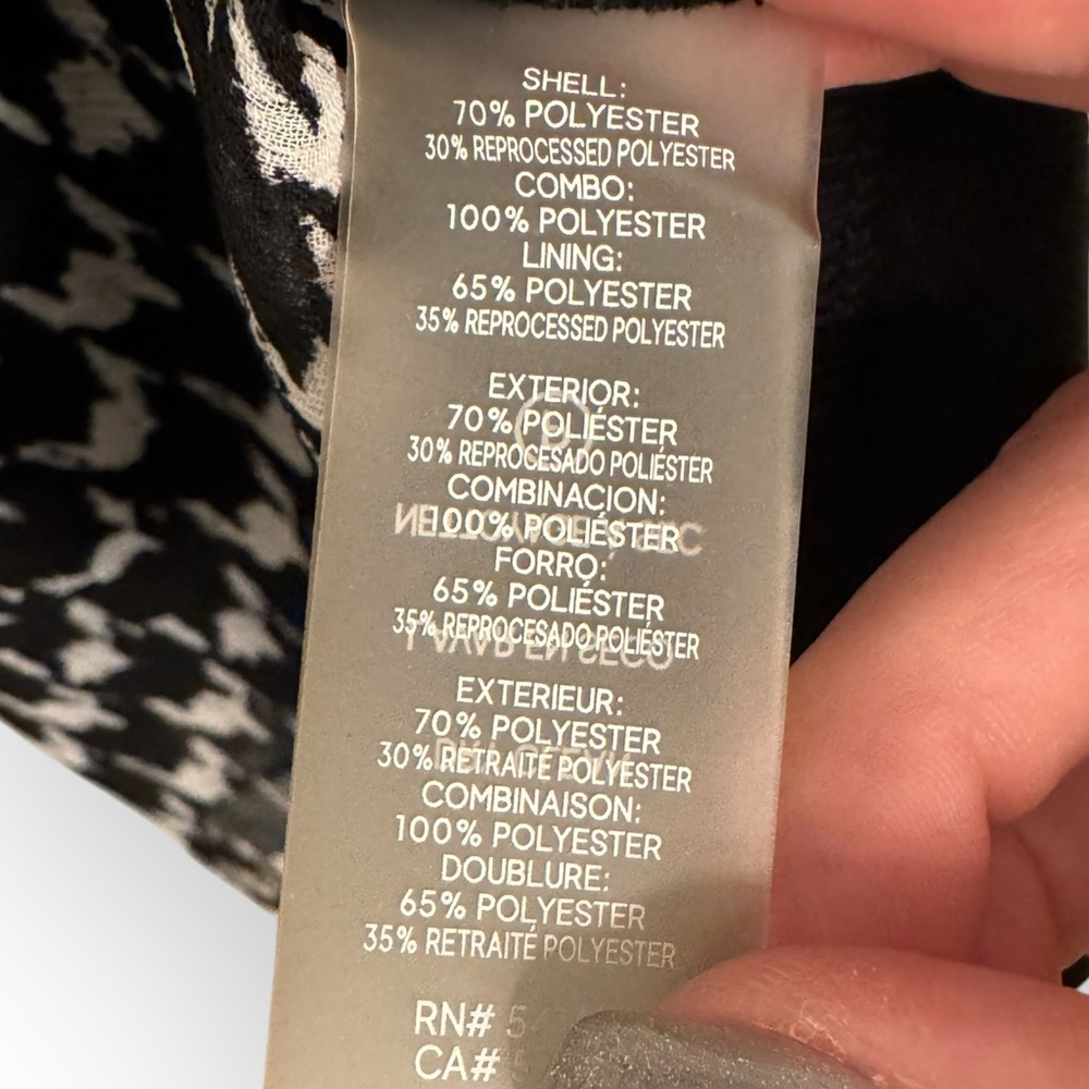 KARL LAGERFELD PARIS Houndstooth Belted Fit & Flare Dress, Size 14 - Picture 16 of 16